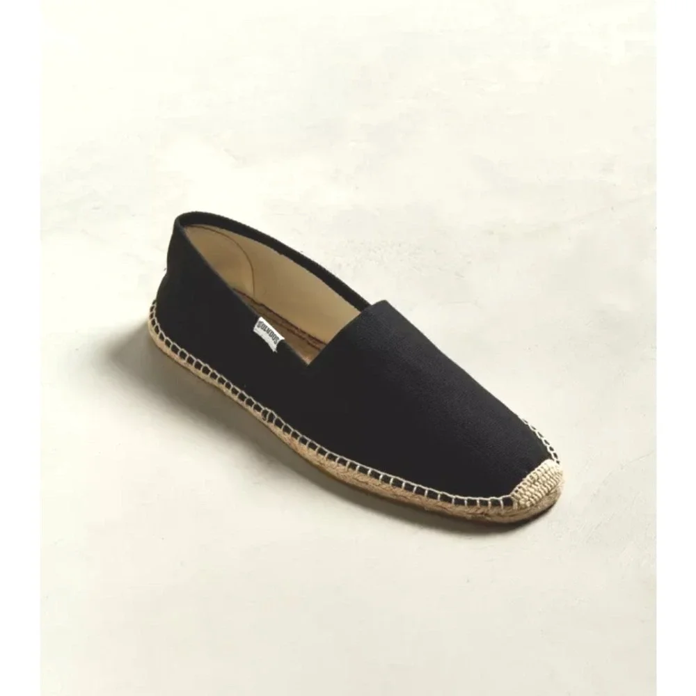 Urban Outfitters UO Black slip-on Espadrilles Canvas Flats‎ Shoes Size 8